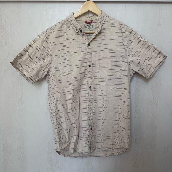 Iron & Resin Tan Casual Button Down Shirt - Picture 1 of 1